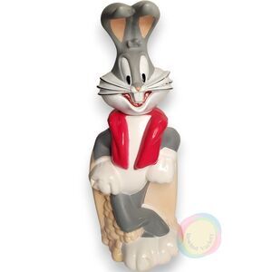 Vintage 90s Bugs Bunny Soaky Bubble Bath Bottle Minnetonka Soap Scarf